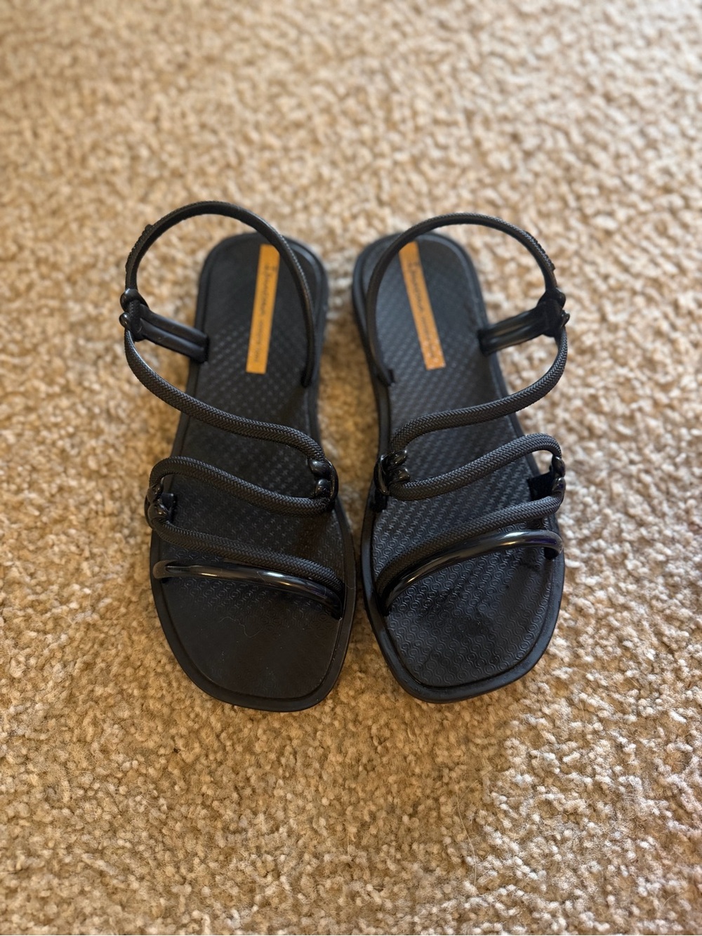 Ipanema Black Multi-Strap Flat Women's Sandals